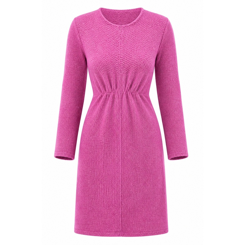 Stan Herman Robe Womens PL Zip Front Long Sleeve Pink Solid Relaxed Vintage 90s